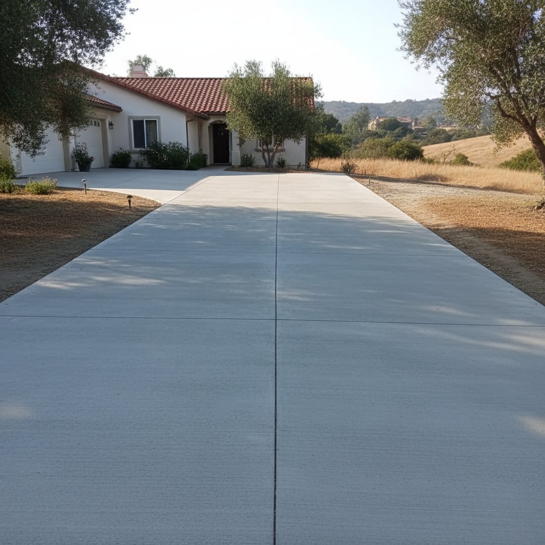 Concrete Driveways completed by Valley Concrete Co in Tustin, CA